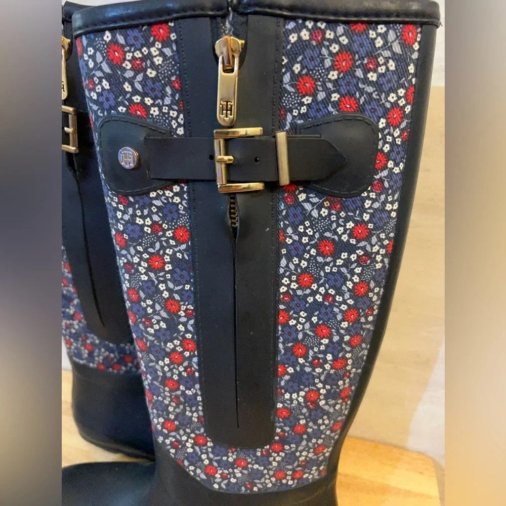 Tommy Hilfiger Mela Rain Boots. Leather Sole
